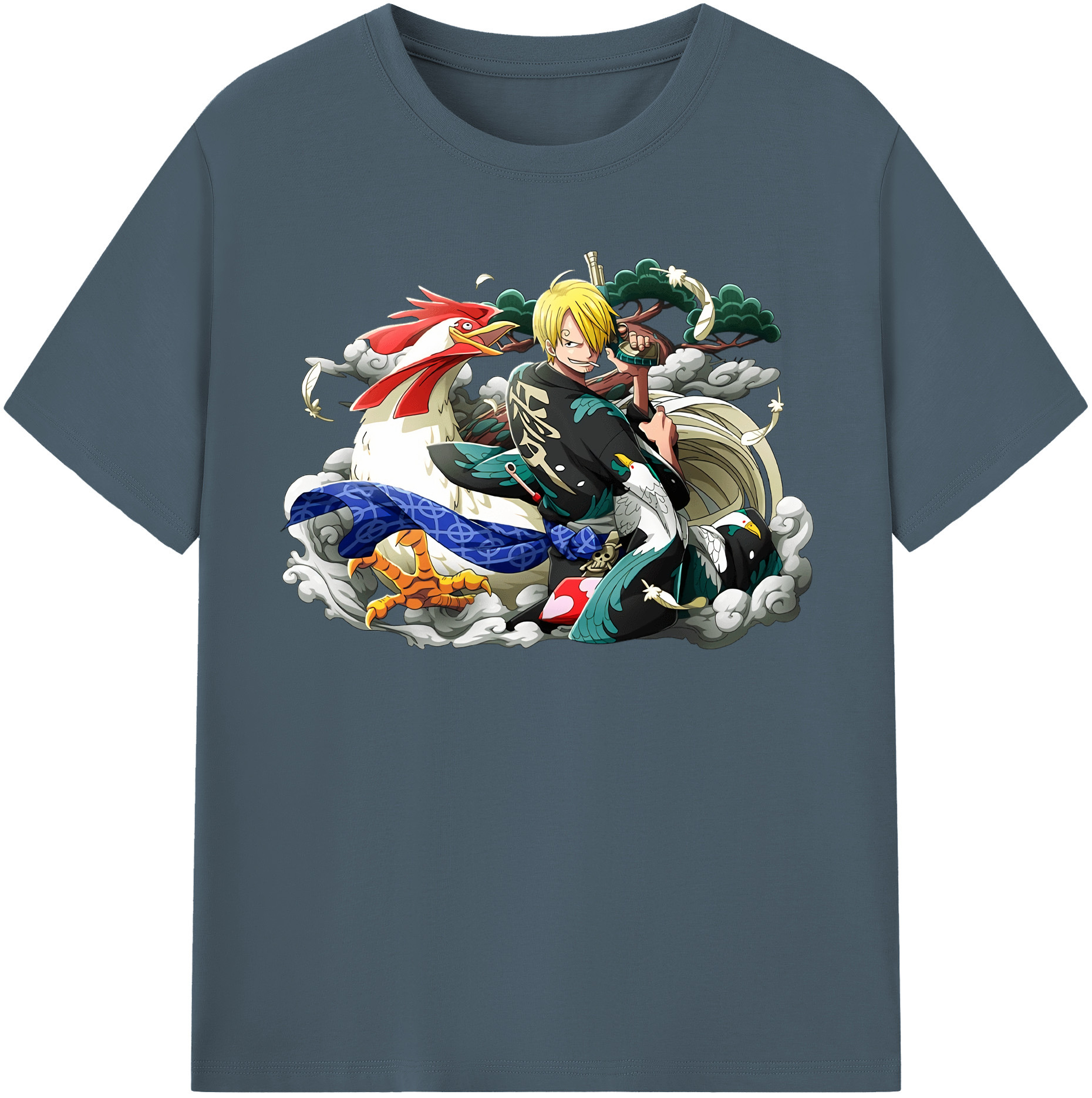 ワンピース サンジ ONE PIECE Sanji 綿100％半袖Tシャツ（フロントプリント）